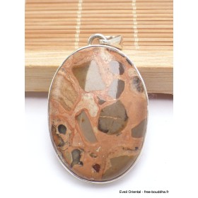 Pendentif oval en Jaspe Brecchia Pendentifs pierres naturelles B29.5