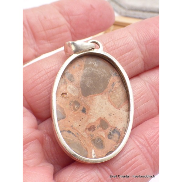 Pendentif oval en Jaspe Brecchia Pendentifs pierres naturelles B29.5