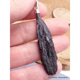 Pendentif en Cyanite Noire naturelle Brute Pendentifs pierres naturelles PU58.3