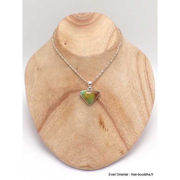 Pendentif Turquoise numéro 8 triangulaire Pendentifs pierres naturelles YM9.3