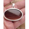 Pendentif oval Oeil de Tigre rouge facetté Pendentifs pierres naturelles YM18