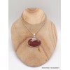 Pendentif oval Oeil de Tigre rouge facetté Pendentifs pierres naturelles YM18