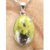Pendentif Lezardite Serpentine oval Pendentifs pierres naturelles YM19