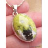 Pendentif Lezardite Serpentine oval Pendentifs pierres naturelles YM19