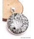 Pendentif rond en Hornblende Pendentifs pierres naturelles YM22