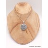 Pendentif rond en Hornblende Pendentifs pierres naturelles YM22