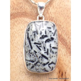 Pendentif Hornblende rectangulaire Pendentifs pierres naturelles YM22.2