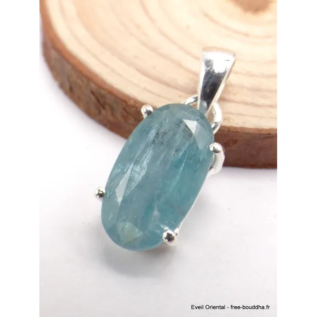Pendentif Cyanite d'eau facettée - Pendentifs pierres naturelles