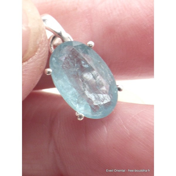 Bijou Pendentif Cyanite d'eau facettée Bijoux en Cyanite Bleue YM24.1