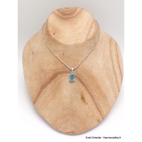 Bijou Pendentif Cyanite d'eau facettée Bijoux en Cyanite Bleue YM24.1