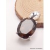Bijou Quartz fumé pendentif serti griffes Bijoux en Quartz Fumé PAC72.5
