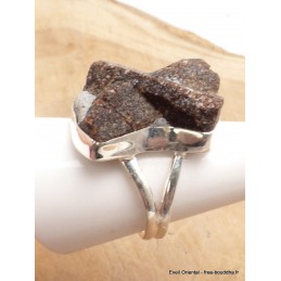 Bague Staurolite anneau double taille 61/62 Bijoux en Staurolite YM26.1