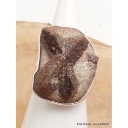 Bague Staurolite contours cuivrés taille 52 Bijoux en Staurolite YM26.2
