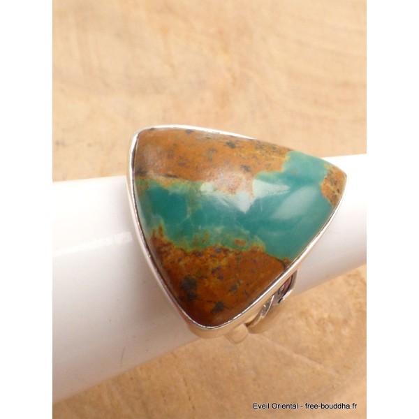 Bague Turquoise numéro 8 triangulaire taille 52 Bagues pierres naturelles YM31