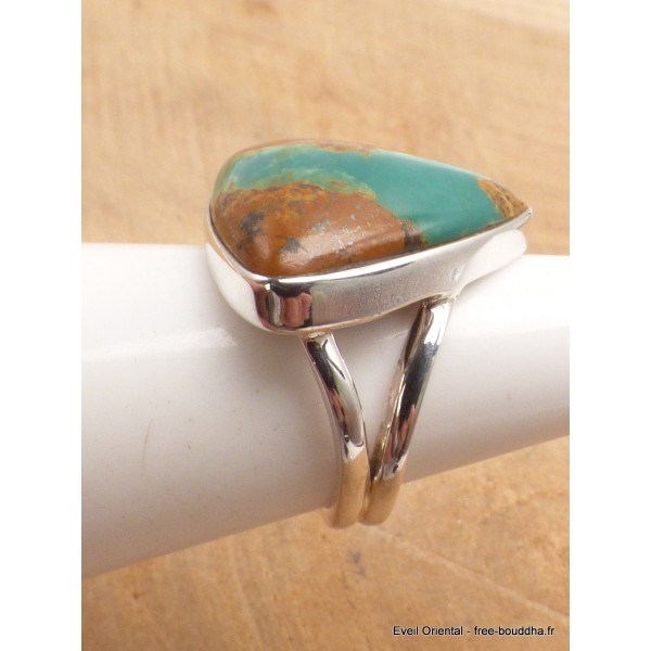 Bague Turquoise numéro 8 triangulaire taille 52 Bagues pierres naturelles YM31