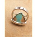Bague Turquoise numéro 8 triangulaire taille 52 Bagues pierres naturelles YM31
