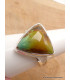 Bague Turquoise américaine numéro 8 triangulaire taille 62 Bagues pierres naturelles YM31.1