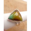 Bague Turquoise américaine numéro 8 triangulaire taille 62 Bagues pierres naturelles YM31.1