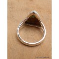 Bague Turquoise américaine numéro 8 triangulaire taille 62 Bagues pierres naturelles YM31.1