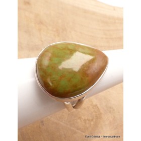 Bague Turquoise américaine vert clair rouille taille 56 Bagues pierres naturelles YM31.3