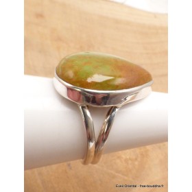 Bague Turquoise américaine vert clair rouille taille 56 Bagues pierres naturelles YM31.3