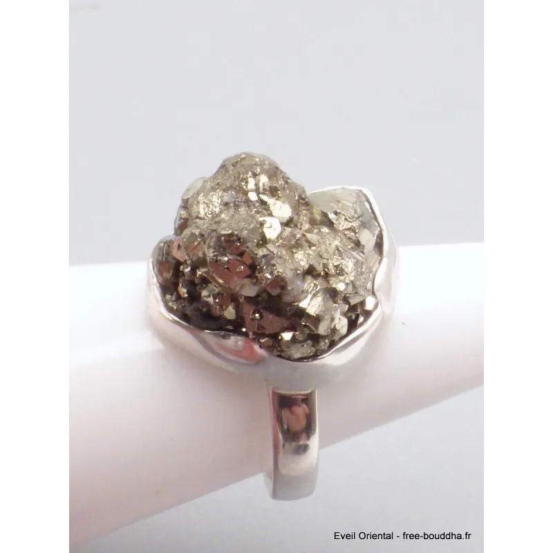 Bague en Pyrite dorée taille 55 - Bagues pierres naturelles