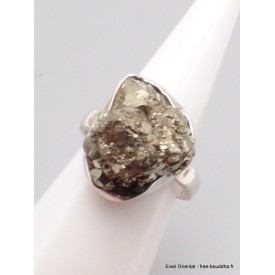 Bague en Pyrite dorée taille 55 Bijoux en Pyrite YM30.2
