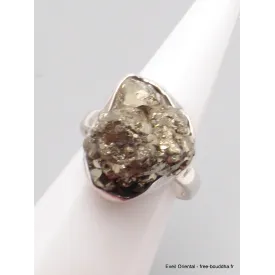 Bague en Pyrite dorée taille 55 - Bagues pierres naturelles