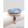 Bague Azurite rectangulaire taille 54/55 Bijoux en Azurite YM32