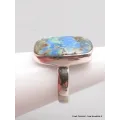 Bague Azurite rectangulaire taille 54/55 - Bijoux en Azurite