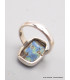 Bague Azurite rectangulaire taille 54/55 Bijoux en Azurite YM32