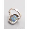 Bague Azurite rectangulaire taille 54/55 - Bijoux en Azurite