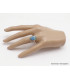 Bague Azurite rectangulaire taille 54/55 Bijoux en Azurite YM32