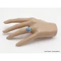 Bague Azurite rectangulaire taille 54/55 - Bijoux en Azurite