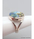 Bague ronde Azurite taille 56 Bijoux en Azurite YM32.2