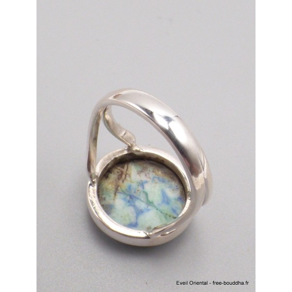 Bague ronde Azurite taille 56 Bijoux en Azurite YM32.2