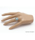 Bague ronde Azurite taille 56 Bijoux en Azurite YM32.2