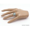 Bague ronde Azurite taille 56 Bijoux en Azurite YM32.2