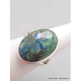 Bague Azurite ovale taille 51/52 - Bijoux en Azurite