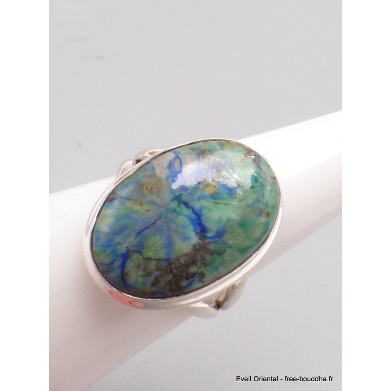 Bague Azurite ovale taille 51/52 Bijoux en Azurite YM32.3