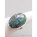 Bague Azurite ovale taille 51/52 - Bijoux en Azurite