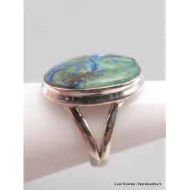 Bague Azurite ovale taille 51/52 - Bijoux en Azurite