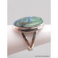 Bague Azurite ovale taille 51/52 Bijoux en Azurite YM32.3