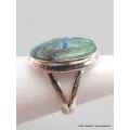 Bague Azurite ovale taille 51/52 - Bijoux en Azurite