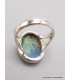 Bague Azurite ovale taille 51/52 Bijoux en Azurite YM32.3