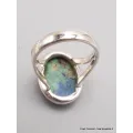 Bague Azurite ovale taille 51/52 - Bijoux en Azurite