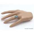 Bague Azurite ovale taille 51/52 - Bijoux en Azurite