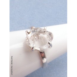 Bague Diamant d'Herkimer serti griffe Bijoux en Diamant d'Herkimer YM34.1
