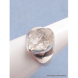 Bague argent Diamant d'Herkimer taille 53 Bijoux en Diamant d'Herkimer YM34.4
