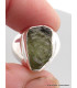 Chevalière homme femme Moldavite brute taille 54 Bijoux en Moldavite YM41.1